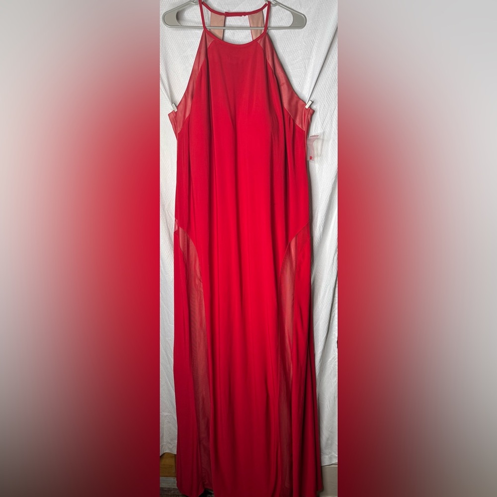 Plus Size Red Halter Evening Gown  Dress Size 22W by NW Woman